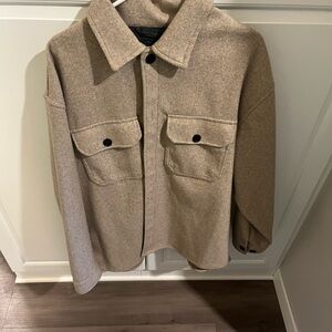 H&M Men's Beige Shirt Jacket
